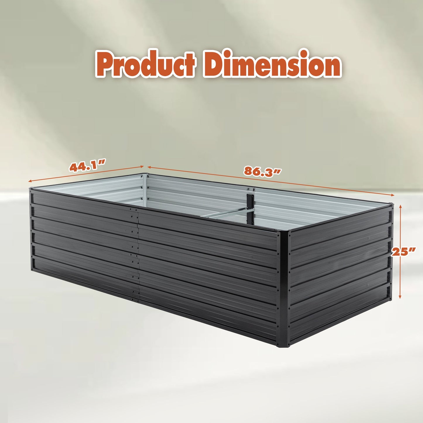2-Pack Metal Raised Garden Bed Kit – 8×4×2 FT Galvanized Steel Planter Boxes