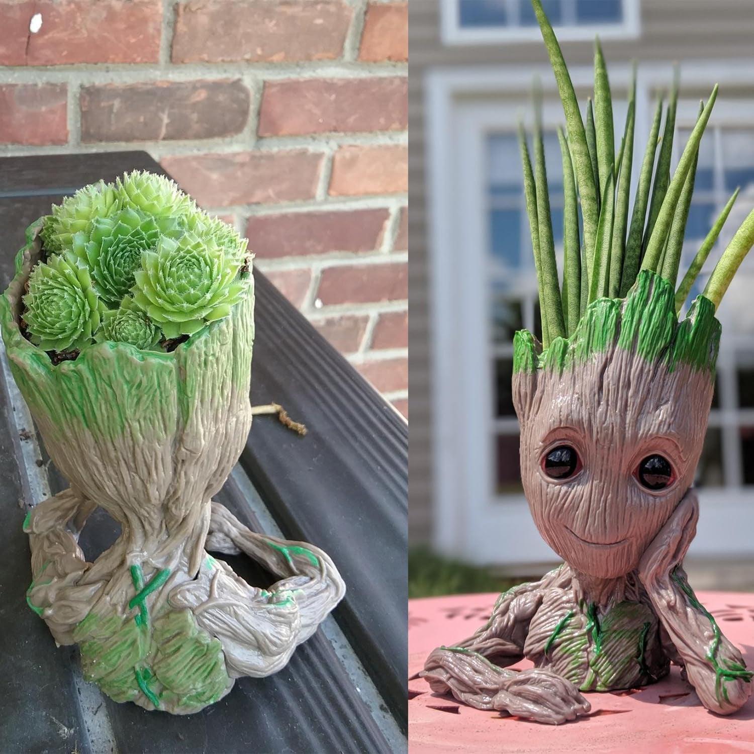 Baby Groot Flower Pot  6" (Grayish Brown)