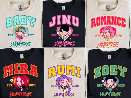 Huntr/x Girl Demon Hunters Fan Tee – Saja Girls Kpop Merch | Derpy Mira Rumi Zoey