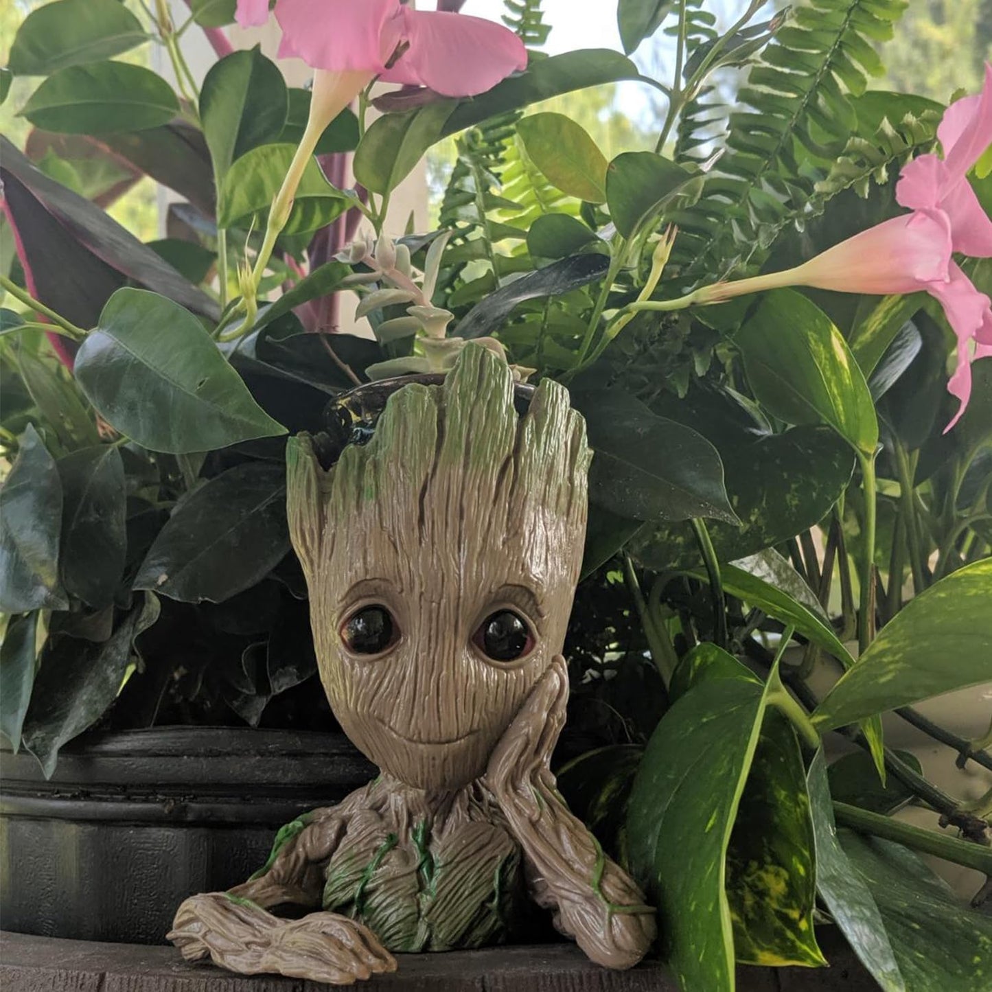 Baby Groot Flower Pot  6" (Grayish Brown)