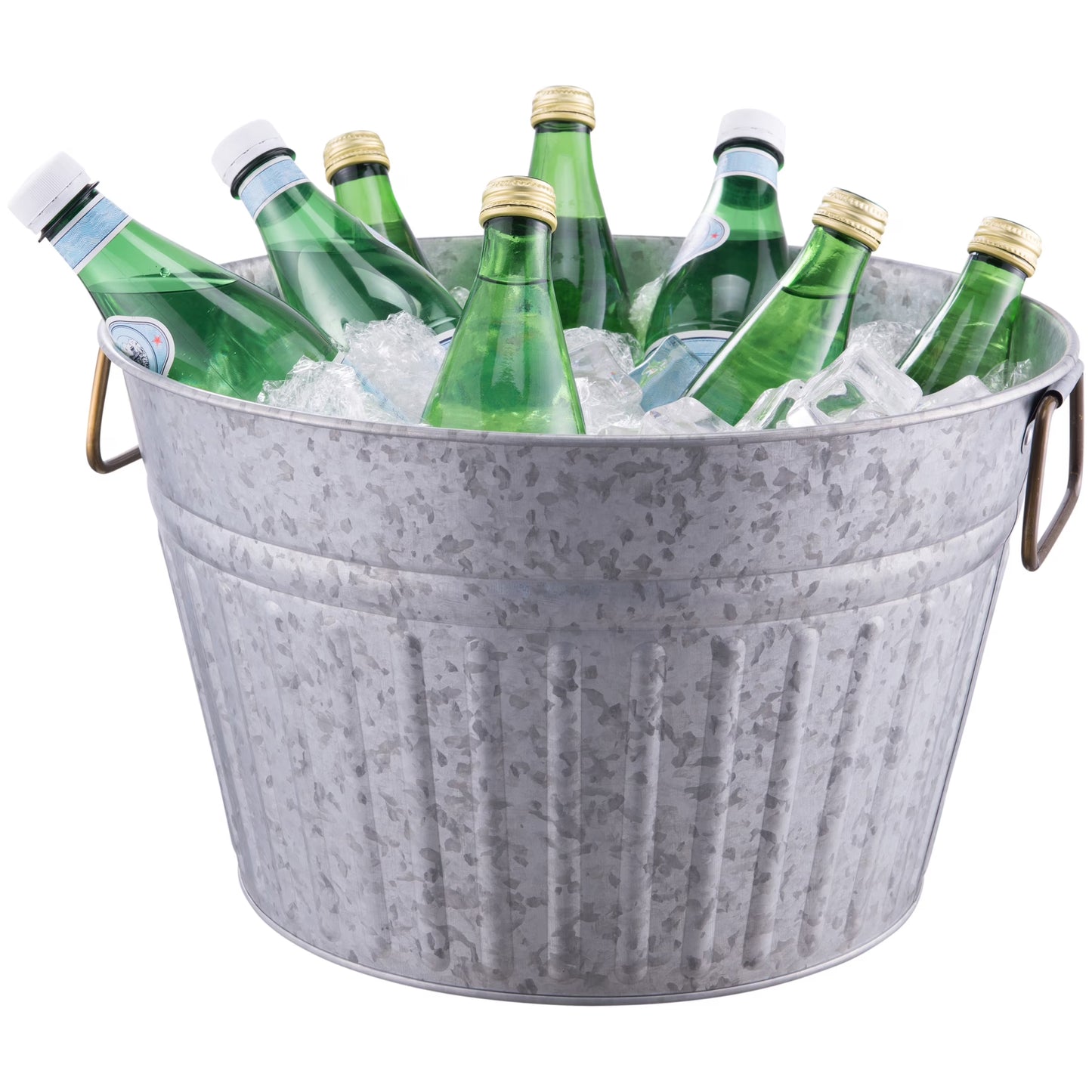 - Galvanized round Tub, 15 in D X 9 in H