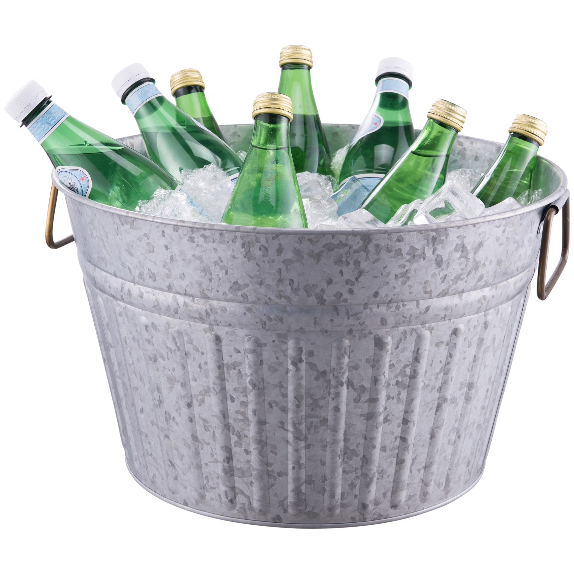 - Galvanized round Tub, 15 in D X 9 in H